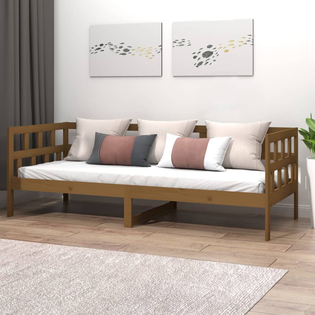 Berkfield Day Bed Honey Brown Solid Wood Pine 80x200 cm
