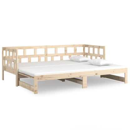 Berkfield Pull-out Day Bed Solid Wood Pine 2x(80x200) cm