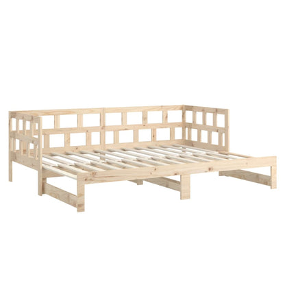 Berkfield Pull-out Day Bed Solid Wood Pine 2x(80x200) cm