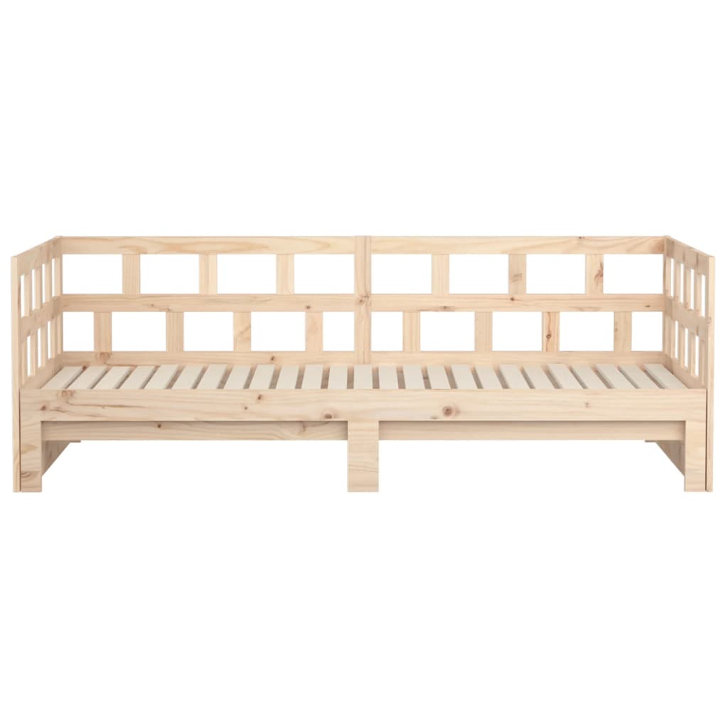 Berkfield Pull-out Day Bed Solid Wood Pine 2x(80x200) cm