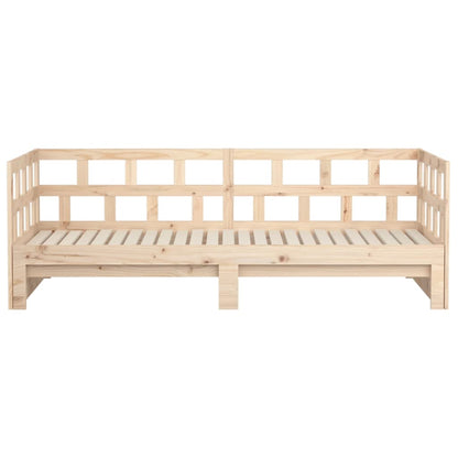 Berkfield Pull-out Day Bed Solid Wood Pine 2x(80x200) cm
