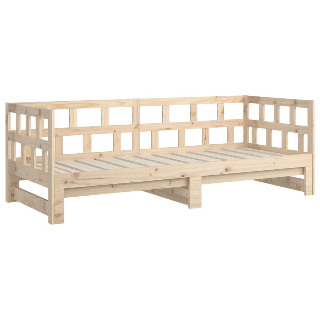 Berkfield Pull-out Day Bed Solid Wood Pine 2x(80x200) cm