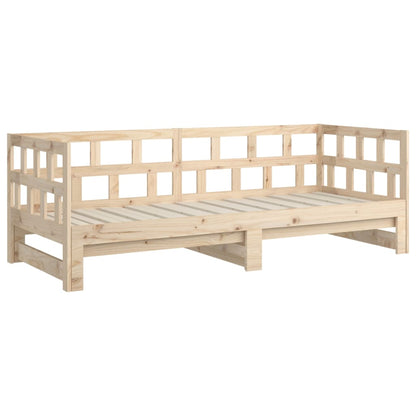 Berkfield Pull-out Day Bed Solid Wood Pine 2x(80x200) cm