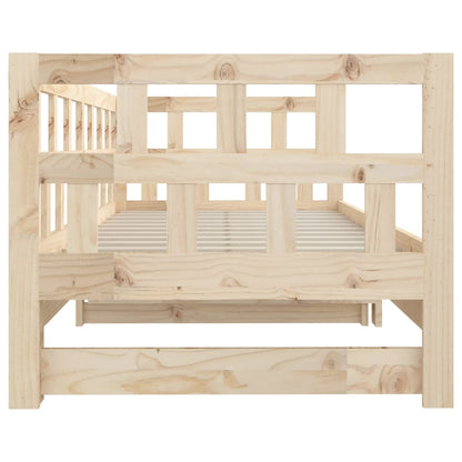 Berkfield Pull-out Day Bed Solid Wood Pine 2x(80x200) cm