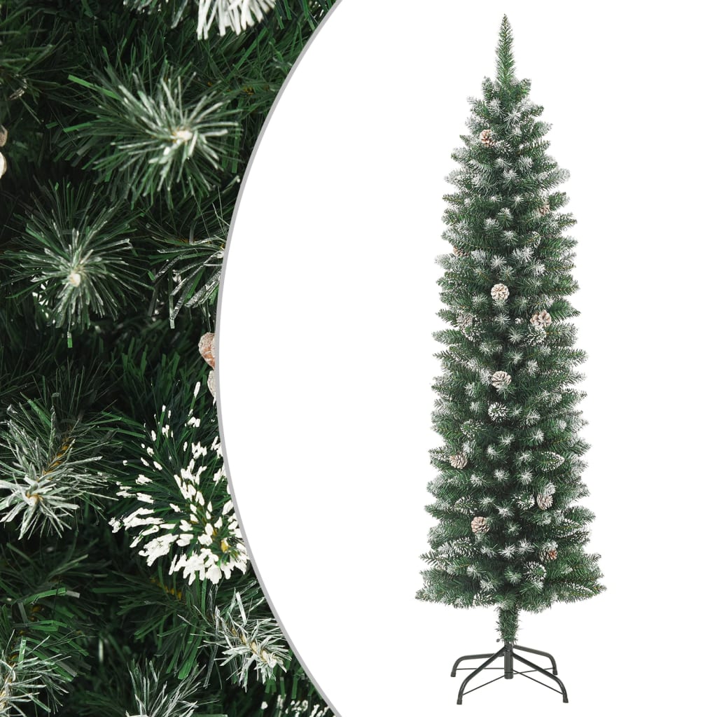 Berkfield Artificial Slim Christmas Tree with Stand 150 cm PVC