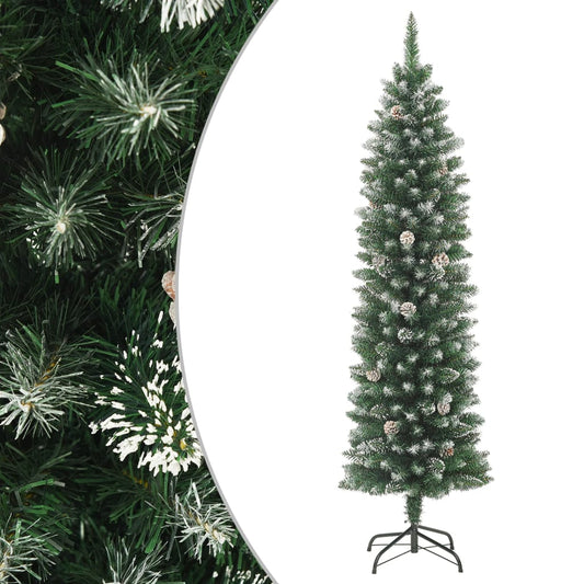 Berkfield Artificial Slim Christmas Tree with Stand 150 cm PVC