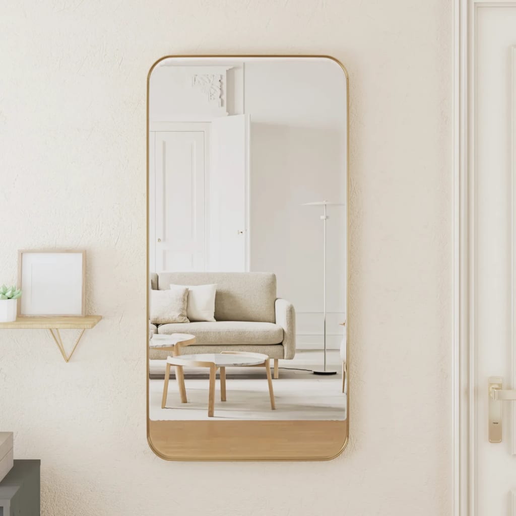 Berkfield Wall-mounted Mirror Gold 40x80 cm Rectangle