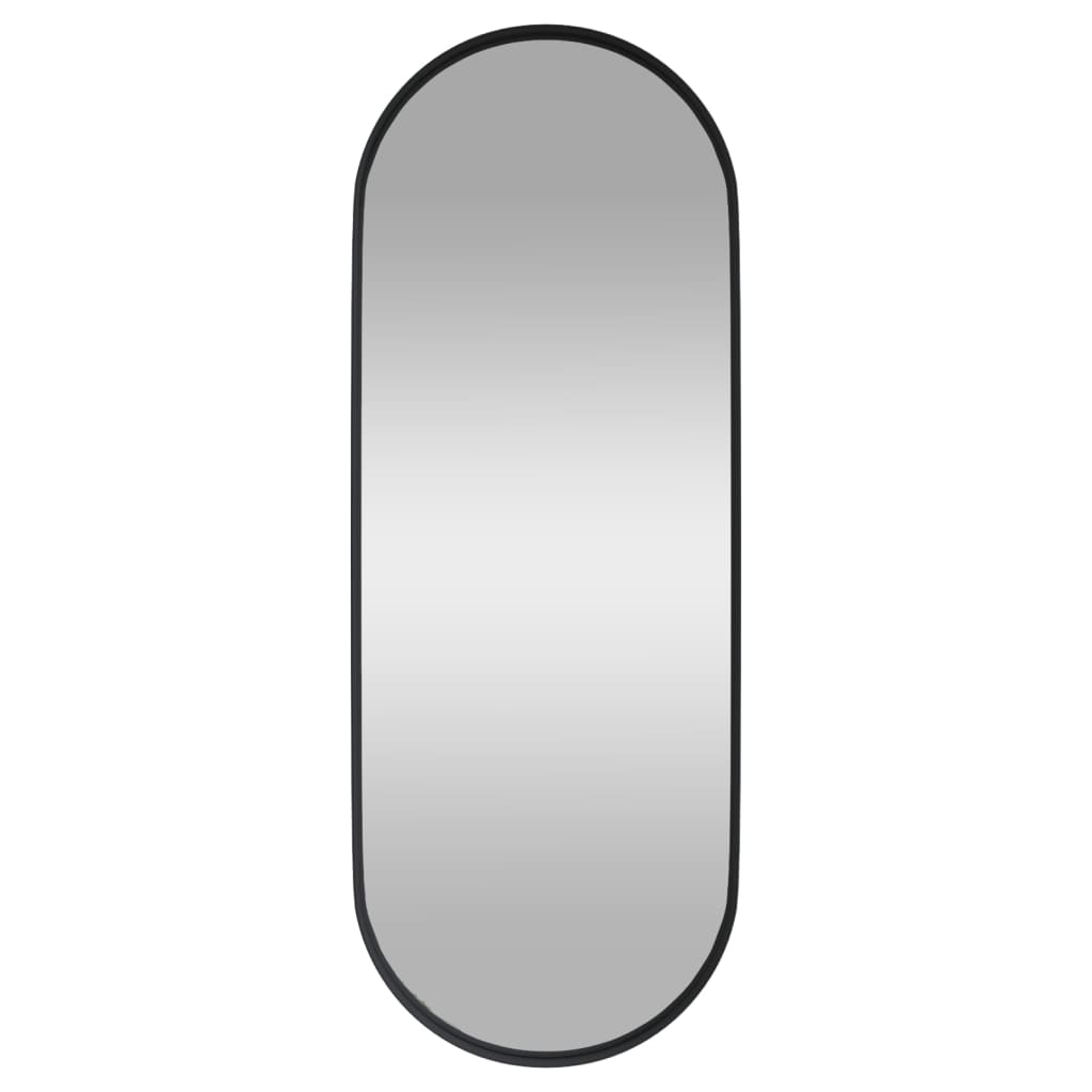 Berkfield Wall-mounted Mirror Black 15x40 cm Oval