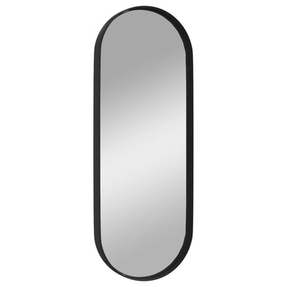 Berkfield Wall-mounted Mirror Black 15x40 cm Oval