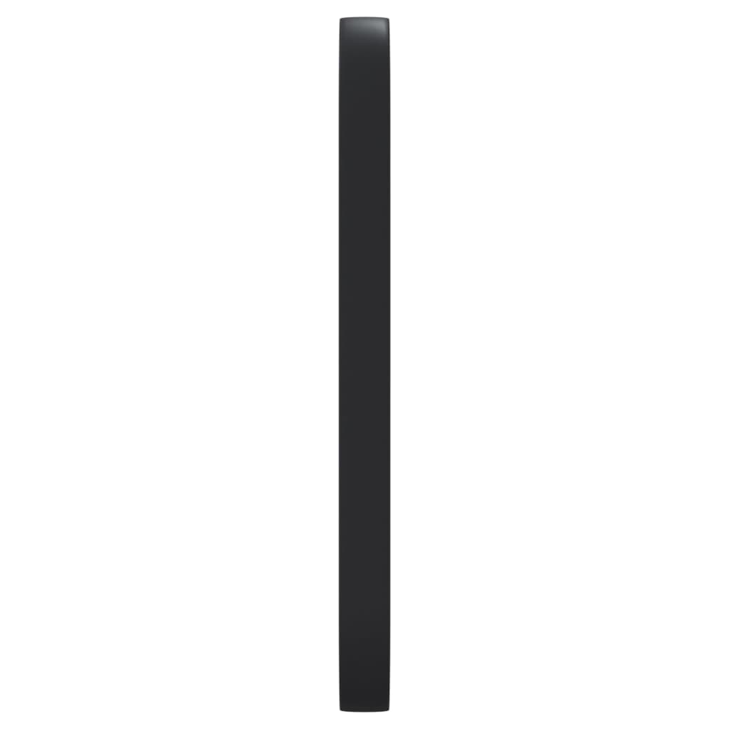 Berkfield Wall-mounted Mirror Black 15x40 cm Oval