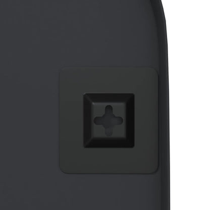 Berkfield Wall-mounted Mirror Black 15x40 cm Oval