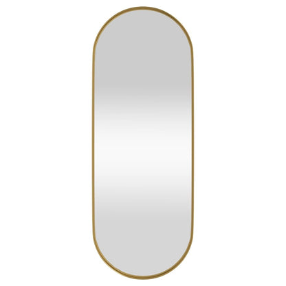 Berkfield Wall-mounted Mirror Gold 15x40 cm Oval