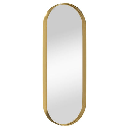Berkfield Wall-mounted Mirror Gold 15x40 cm Oval