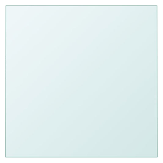 Berkfield Table Top Transparent 50x50 cm Tempered Glass