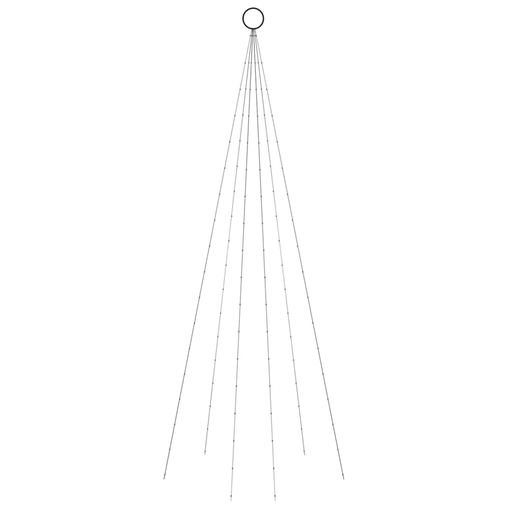 Berkfield Christmas Tree on Flagpole Cold white 108 LEDs 180 cm