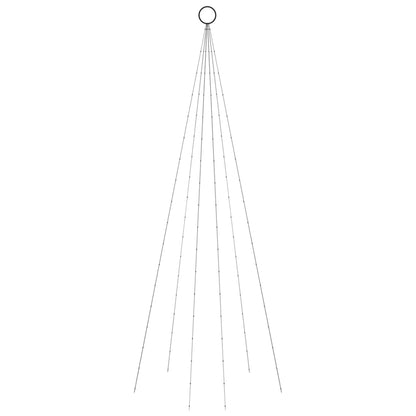 Berkfield Christmas Tree on Flagpole Cold white 108 LEDs 180 cm