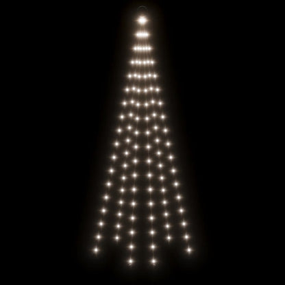 Berkfield Christmas Tree on Flagpole Cold white 108 LEDs 180 cm