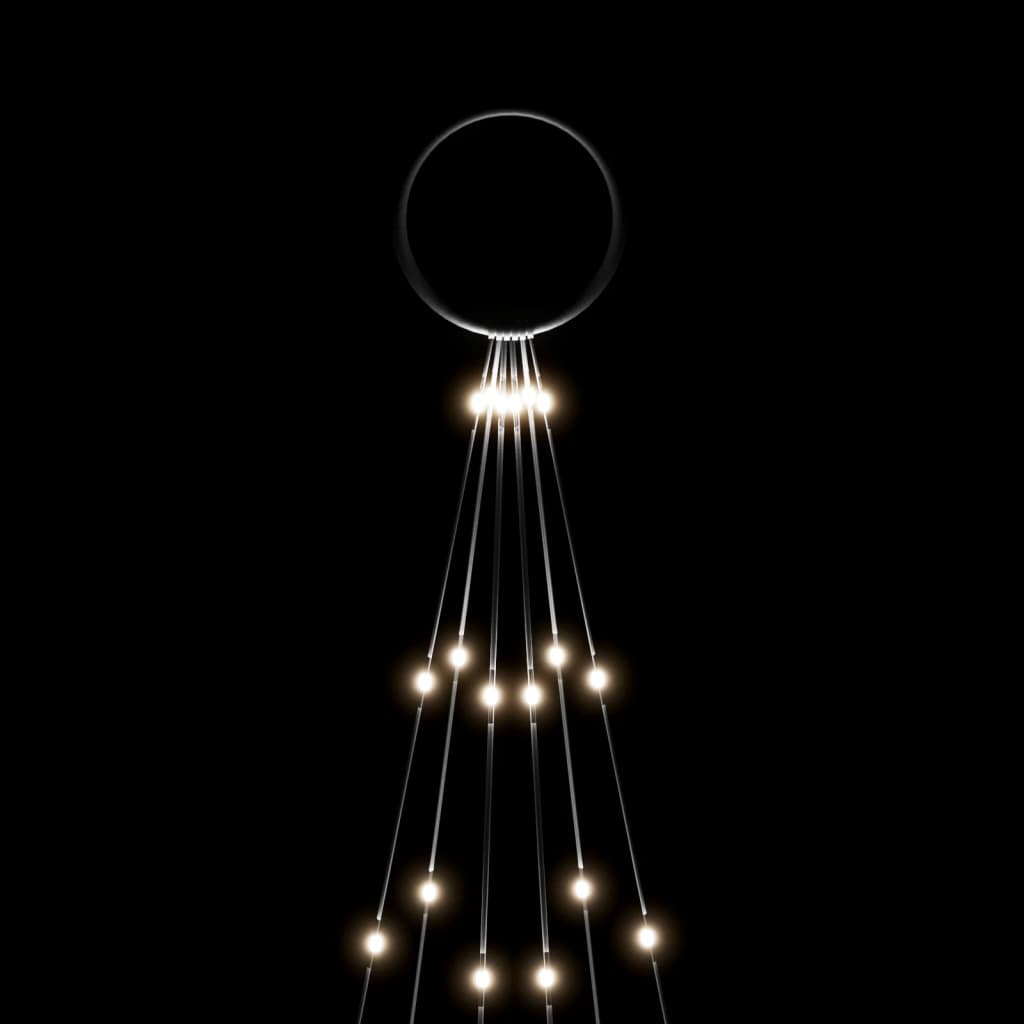 Berkfield Christmas Tree on Flagpole Cold white 108 LEDs 180 cm