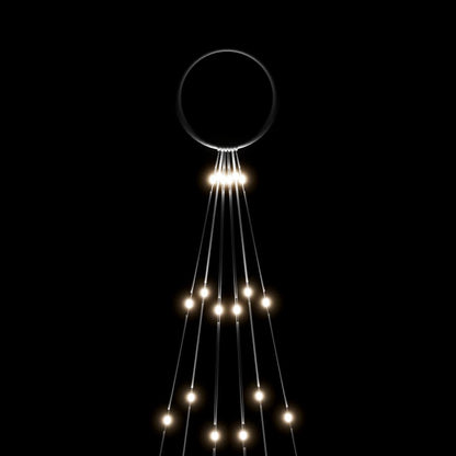 Berkfield Christmas Tree on Flagpole Cold white 108 LEDs 180 cm
