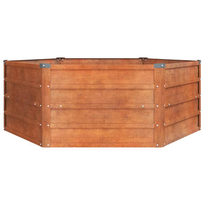 Berkfield Garden Raised Bed Rusty 129x129x45 cm Corten Steel