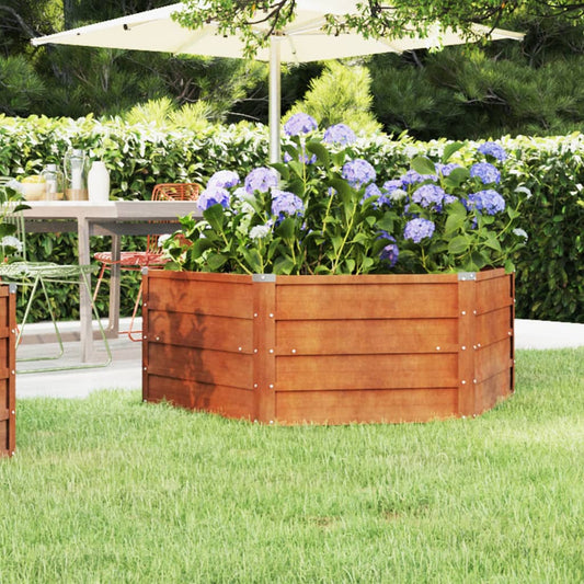 Berkfield Garden Raised Bed Rusty 129x129x45 cm Corten Steel