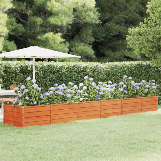 Berkfield Garden Raised Bed Rusty 480x80x45 cm Corten Steel