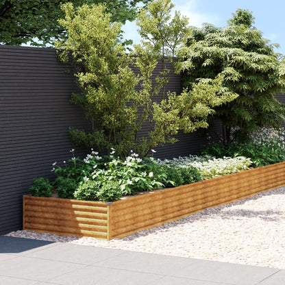Berkfield Garden Raised Bed 770x100x36 cm Corten Steel