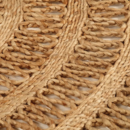 Berkfield Area Rug Hand-braided Jute 120 cm Round