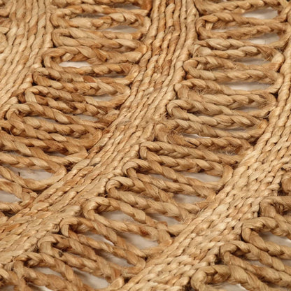 Berkfield Area Rug Hand-braided Jute 180 cm Round