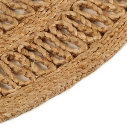 Berkfield Area Rug Hand-braided Jute 180 cm Round