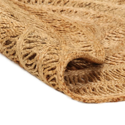 Berkfield Area Rug Hand-braided Jute 180 cm Round