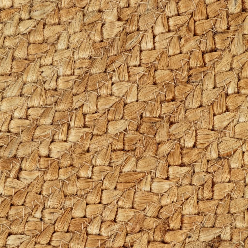 Berkfield Braided Area Rug with Ruffle Edge 120 cm Jute Round
