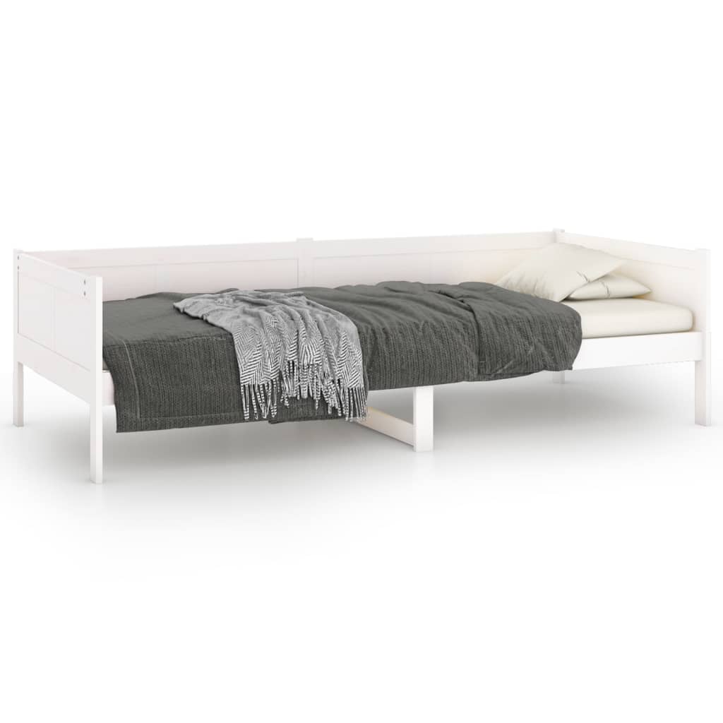 Berkfield Day Bed White Solid Wood Pine 90x200 cm