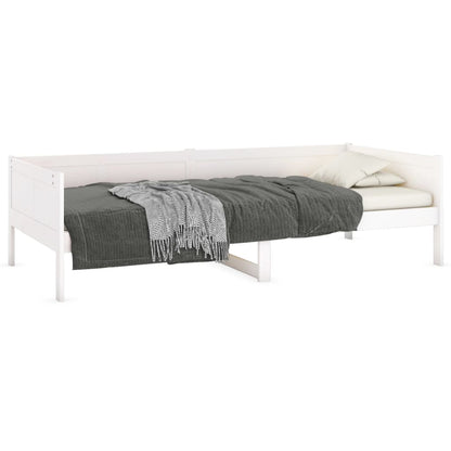 Berkfield Day Bed White Solid Wood Pine 90x200 cm