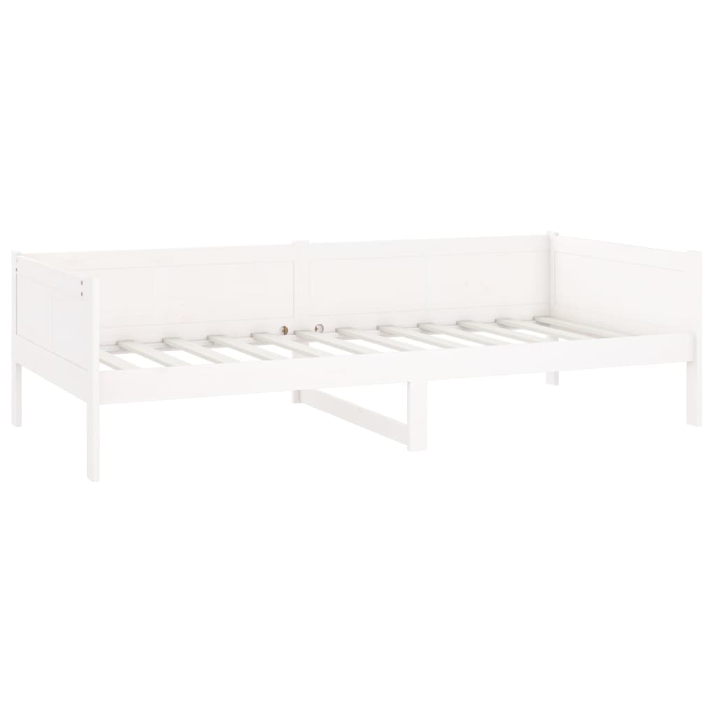 Berkfield Day Bed White Solid Wood Pine 90x200 cm