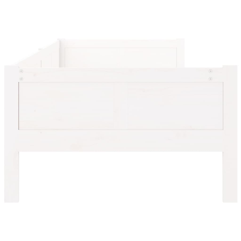 Berkfield Day Bed White Solid Wood Pine 90x200 cm
