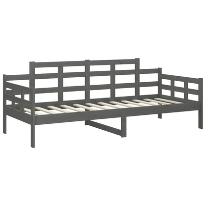 Berkfield Day Bed Grey Solid Wood Pine 90x200 cm