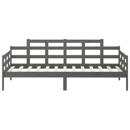 Berkfield Day Bed Grey Solid Wood Pine 80x200 cm