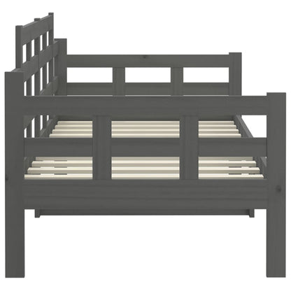 Berkfield Day Bed Grey Solid Wood Pine 80x200 cm