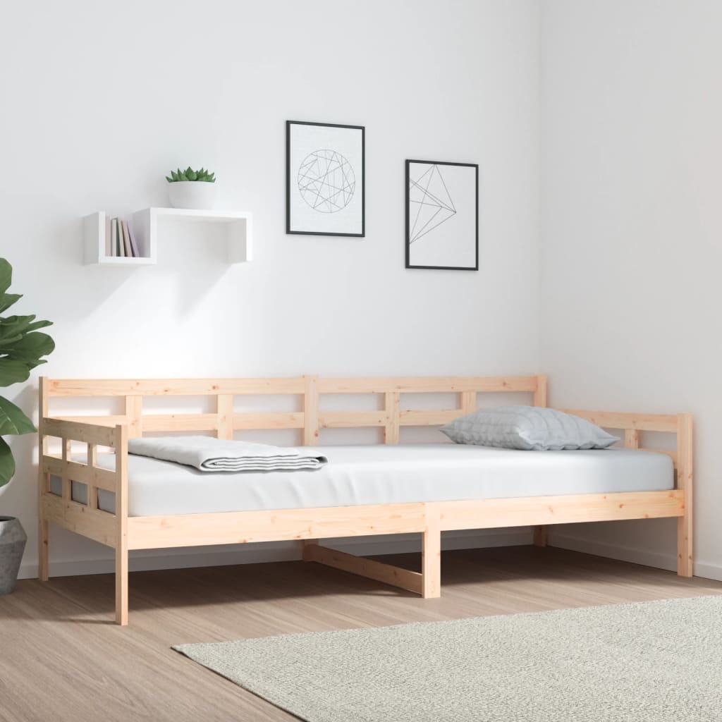 Berkfield Day Bed Solid Wood Pine 90x200 cm