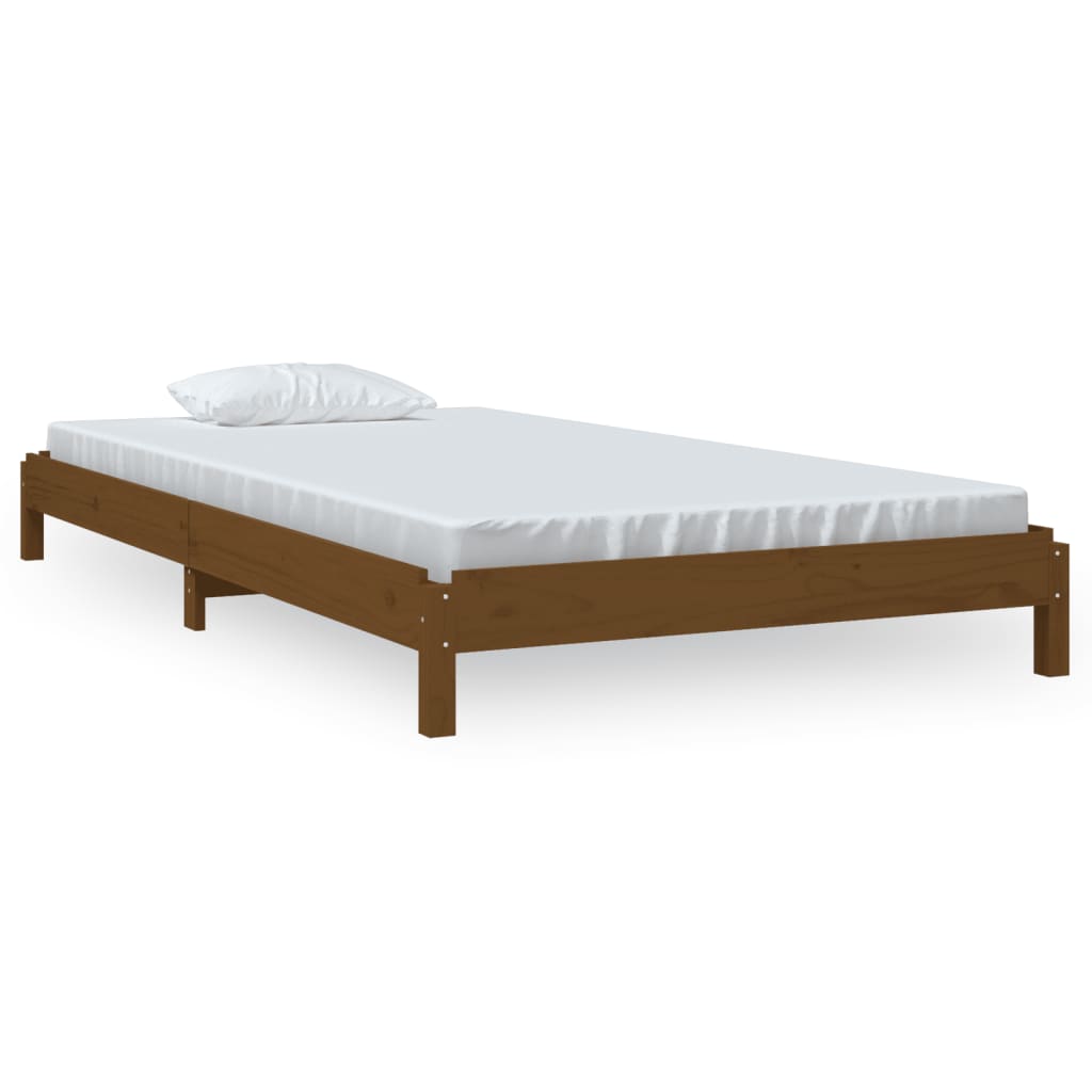 Berkfield Stack Bed Honey Brown 90x200 cm Solid Wood Pine