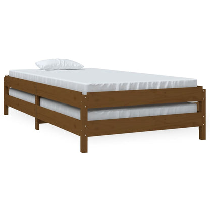Berkfield Stack Bed Honey Brown 90x200 cm Solid Wood Pine