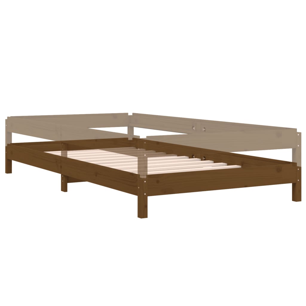 Berkfield Stack Bed Honey Brown 90x200 cm Solid Wood Pine