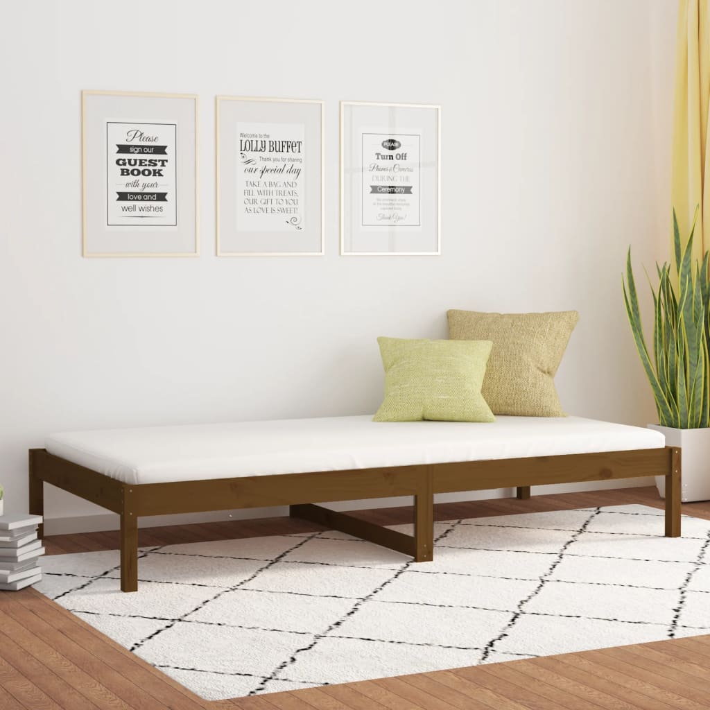 Berkfield Day Bed Honey Brown 90x200 cm Solid Wood Pine