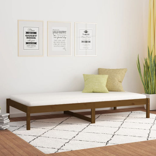 Berkfield Day Bed Honey Brown 90x200 cm Solid Wood Pine