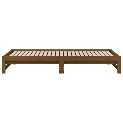 Berkfield Pull-out Day Bed Honey Brown 2x(90x200) cm Solid Wood Pine