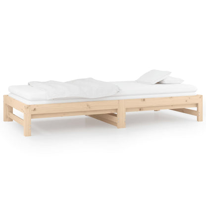 Berkfield Pull-out Day Bed 2x(80x200) cm Solid Wood Pine
