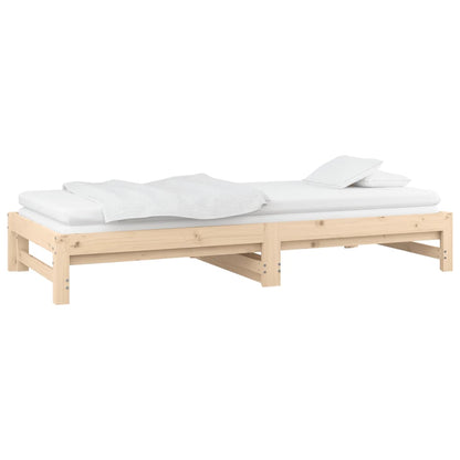 Berkfield Pull-out Day Bed 2x(80x200) cm Solid Wood Pine
