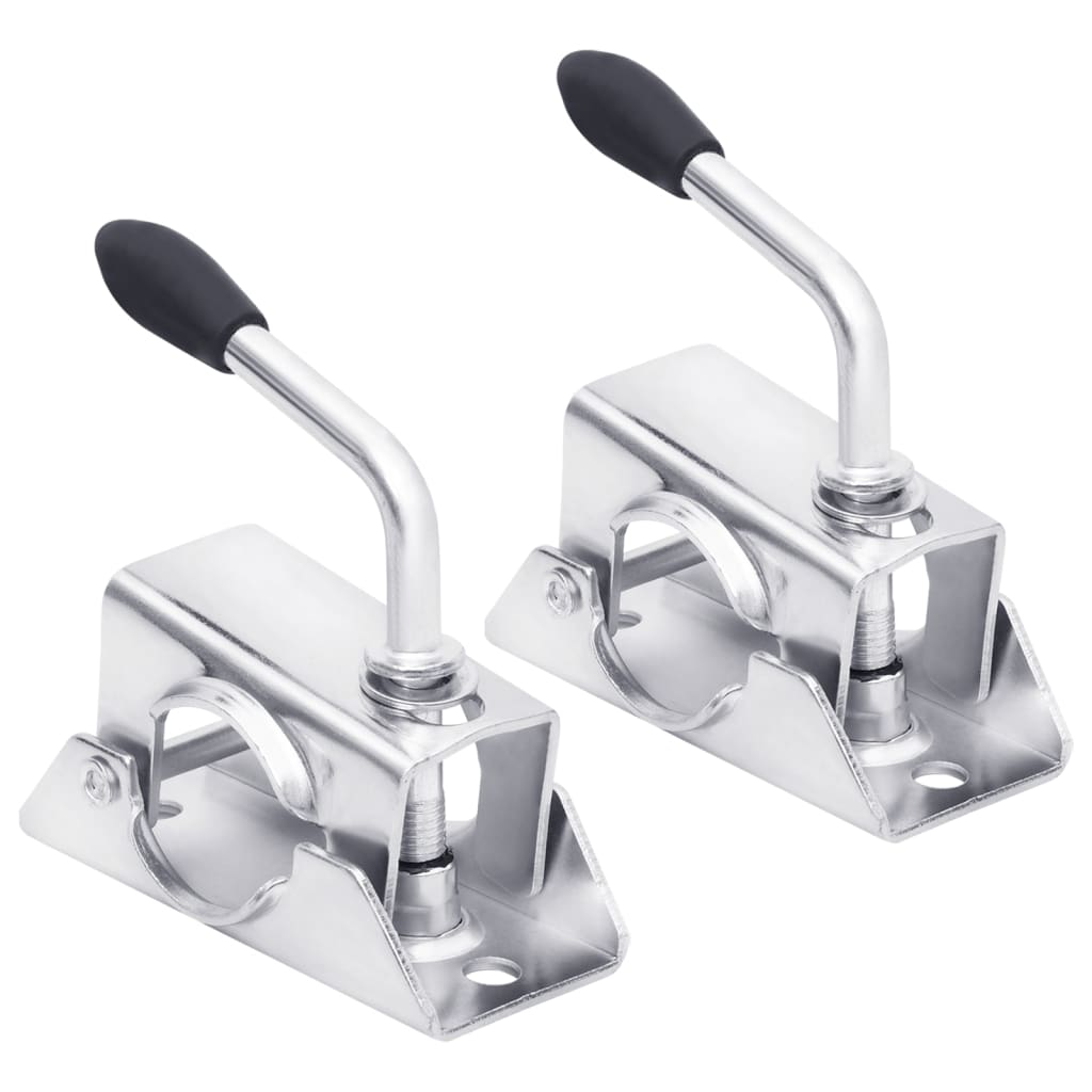Berkfield Jockey Wheel Clamps 2 pcs 13.5x6.5x14 cm Galvanised Steel