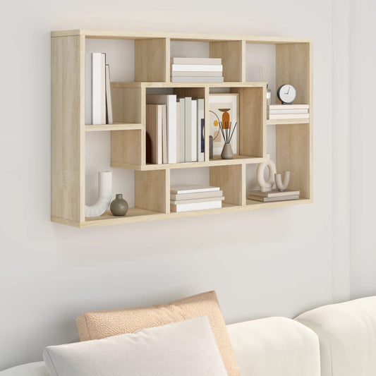 Berkfield Wall Shelf Sonoma Oak 85x16x52.5 cm Engineered Wood